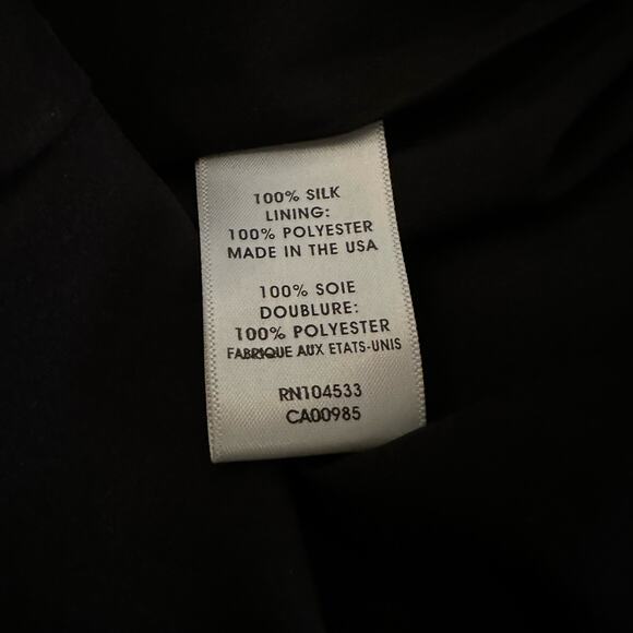 Nanette Lepore black & blue floral silk midi dress size 12 - Picture 9 of 13